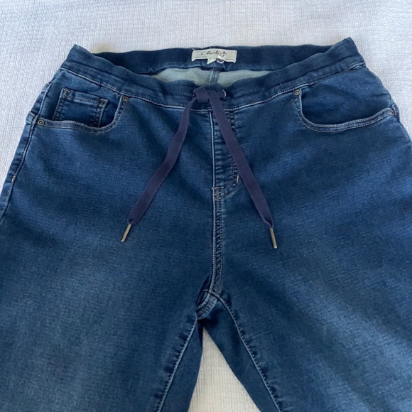 Charlie B Jeans-Stretch Denim Jogger Pants - Picture 5 of 8